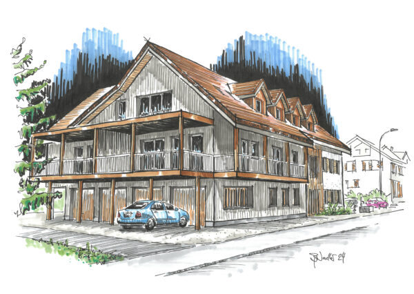 Ersatzbau Wohnhaus mit Scheune Pfyn
