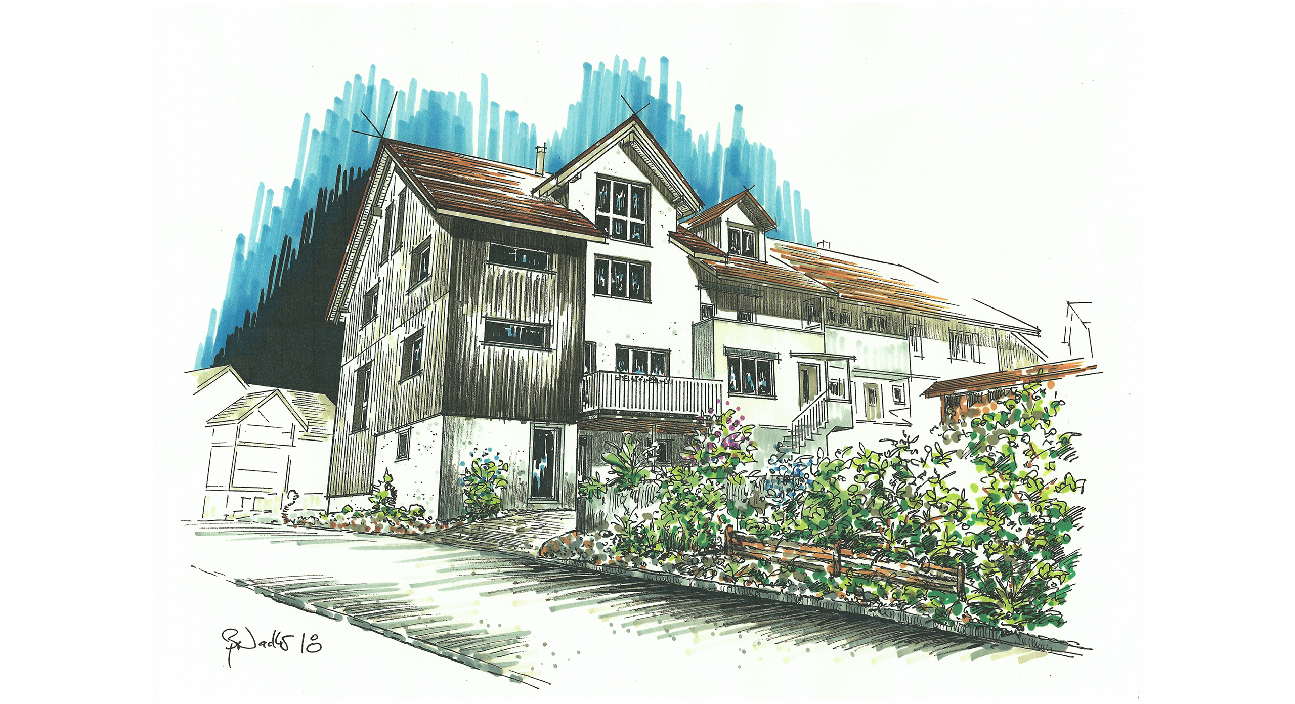 Umbau Wohnhaus, Ersatazbau Scheune, Tuttwil